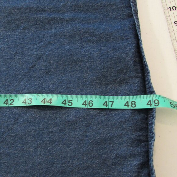 Vintage White Stag Patchwork Snowman Cotton Denim Jumper Maxi Dress XL - Picture 15 of 16